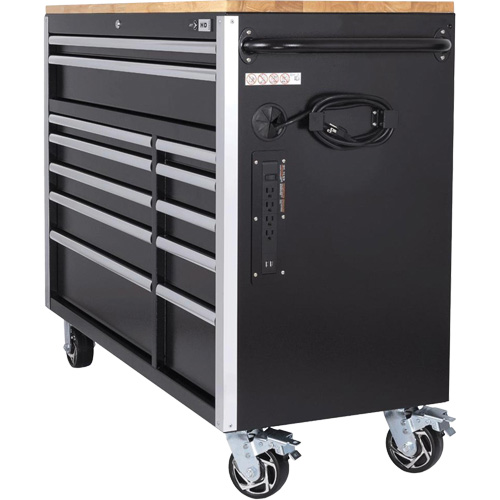 HDRC5212 Armoire mobile de s&eacute;rie HD, 12 tiroirs, 51-1/4" la x 21" p x 40-3/10" h, Noir GTA Hardware Inc
