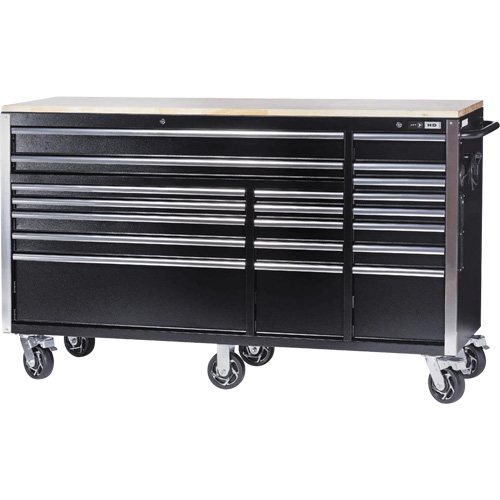 HDRC7220 Armoire mobile de s&eacute;rie HD, 20 tiroirs, 72" la x 24" p x 42-3/10" h, Noir GTA Hardware Inc