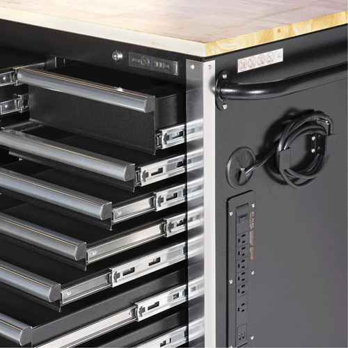 HDRC7220 Armoire mobile de s&eacute;rie HD, 20 tiroirs, 72" la x 24" p x 42-3/10" h, Noir GTA Hardware Inc
