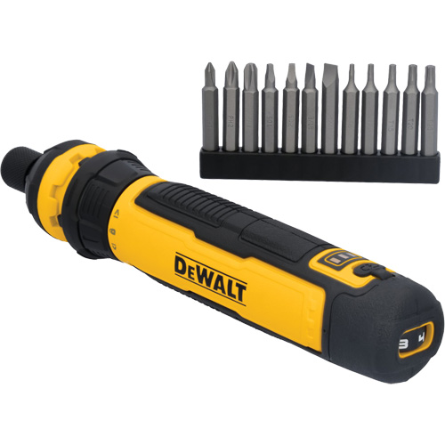 Jeu de tournevis sans fil de 14 morceaux avec commande FLEXDRIVE, 4 V, 44 lb-po/5 Nm couple max. GTA Hardware Inc