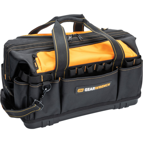 Professional 20" Tool Bag, Nylon, 33 Pockets, Black/Orange GTA Hardware Inc