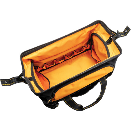 Professional 20" Tool Bag, Nylon, 33 Pockets, Black/Orange GTA Hardware Inc