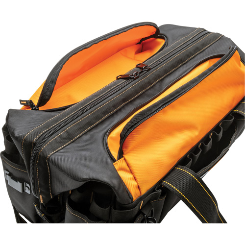 Professional 20" Tool Bag, Nylon, 33 Pockets, Black/Orange GTA Hardware Inc