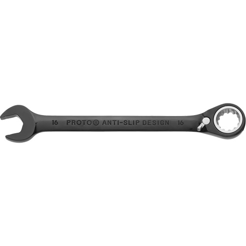 Cl&eacute; mixte &agrave; cliquet r&eacute;versible &agrave; cannelures m&eacute;triques, Fini Noir/Chrome GTA Hardware Inc