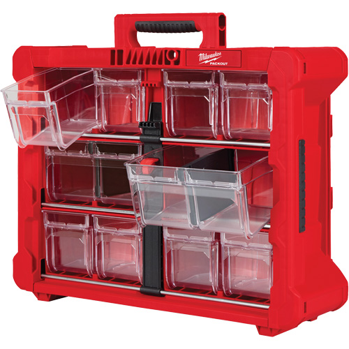 Organisateur PACKOUT &agrave; bac inclinable, 15-1/5" x 19-7/10" x 6-7/10", Noir/Rouge GTA Hardware Inc