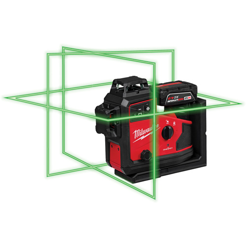 Laser vert &agrave; 3 plans sur 360° M12 avec r&eacute;cepteur et alignement automatique GTA Hardware Inc