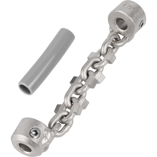 Chaîne de nettoyage de tuyaux de 1-1/4" - 1-1/2" pour c&acirc;ble de serpent &agrave; chaîne de 1/4" GTA Hardware Inc