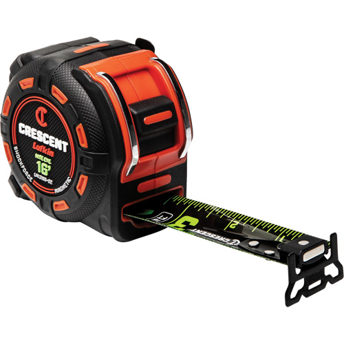 Shockforce NITE EYE Magnetic Tape Measure, 1-1/4" x 16', SAE Graduations GTA Hardware Inc