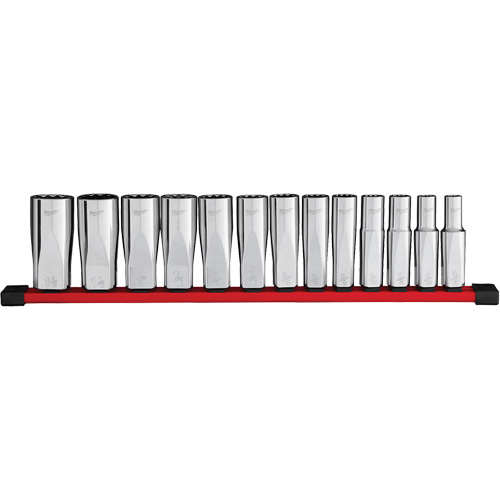 Jeu de douilles profondes SAE &agrave; 12 pans, 13 Mcx, Prise de 1/2", Profond GTA Hardware Inc