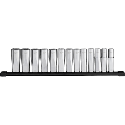 Jeu de douilles &agrave; puits profondes m&eacute;triques &agrave; 12 pans, 13 Mcx, Prise de 1/2", Profond GTA Hardware Inc