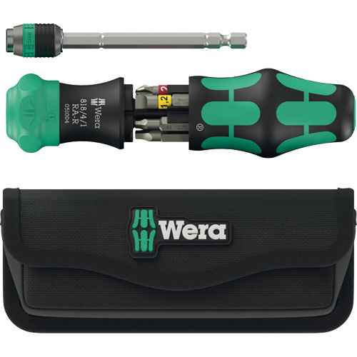 Tournevis &agrave; cliquet Kraftform Kompakt 26 RA-R avec pochette, Prise Plastique GTA Hardware Inc