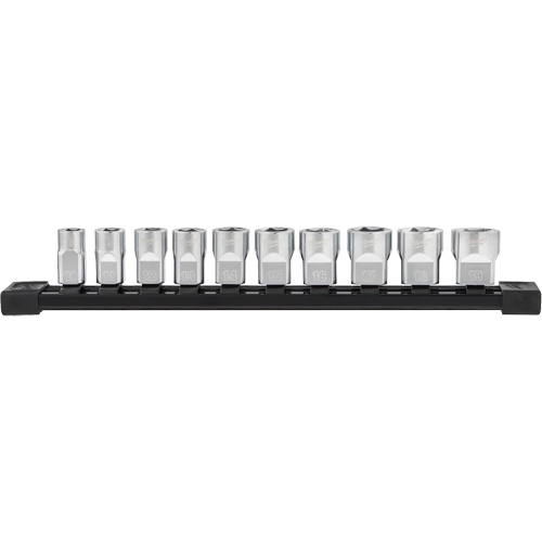Douilles m&eacute;triques avec c&ocirc;t&eacute;s Four Flat, 10 Mcx, Prise de 3/8" GTA Hardware Inc