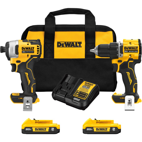 Ensemble de tournevis &agrave; chocs & tournevis/perceuse compact et sans balai ATOMIC, Lithium-ion, 20 V GTA Hardware Inc