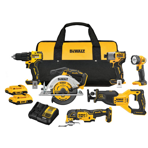 V20 Brushless Motor 6-Tool Combo Kit, Lithium-Ion, 20 V GTA Hardware Inc