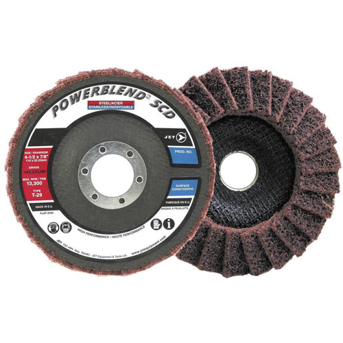 POWERBLEND SCD Surface Conditioning Flap Disc, 5" x 7/8", Type 29, Medium Grit GTA Hardware Inc
