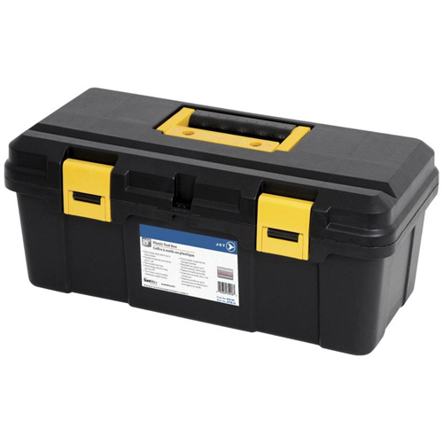 Coffre &agrave; outils portatif en plastique JPTB-19, 19" la x 9" p x 8" h, Noir GTA Hardware Inc