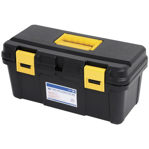 Coffre &agrave; outils portatif en plastique JPTB-16, 16" la x 8" p x 7-1/2" h, Noir GTA Hardware Inc