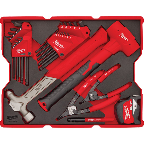 Jeu de cl&eacute;s hexagonales et marteaux avec plateau pour tiroirs PACKOUT GTA Hardware Inc