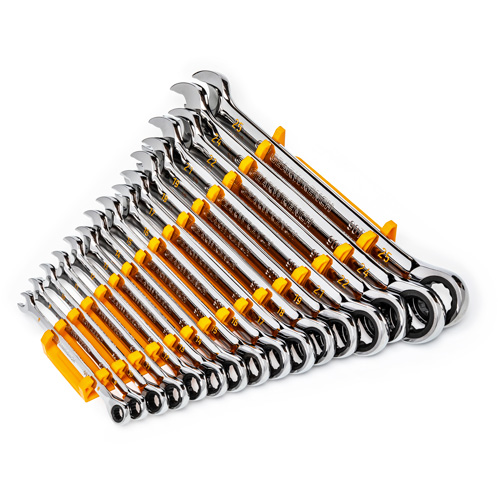 90-Tooth 12 Point Wrench Set, Ratcheting Combination, 16 Pieces, Metric GTA Hardware Inc