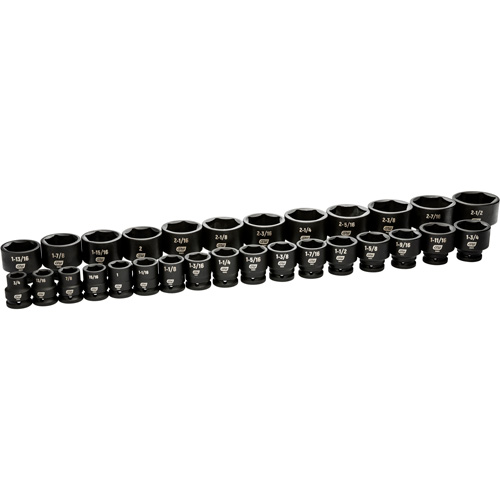 6 Point SAE Socket Set, 29 Pcs, Impact, 3/4" Drive Size GTA Hardware Inc