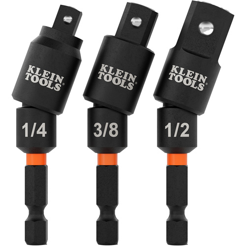 Jeu d'adaptateur de douilles &agrave; chocs pivotantes, 1/4" Prise, Sph&eacute;rique, 2-17/20" lo GTA Hardware Inc
