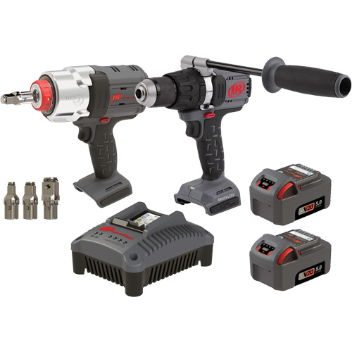 Hammer Drill & Impact Wrench Combo Kit, Lithium-Ion, 20 V GTA Hardware Inc