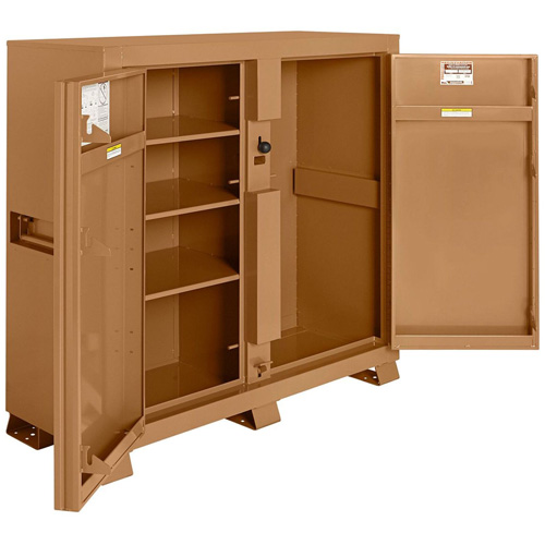 Model 111 Jobsite Cabinet with Padlock, Steel, 47.5 Cubic Feet, Tan GTA Hardware Inc