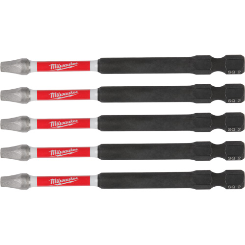 Embouts de tr&eacute;pan &agrave; chocs SHOCKWAVE, Carr&eacute;e, Embout 2, Longueur 3-1/2" GTA Hardware Inc