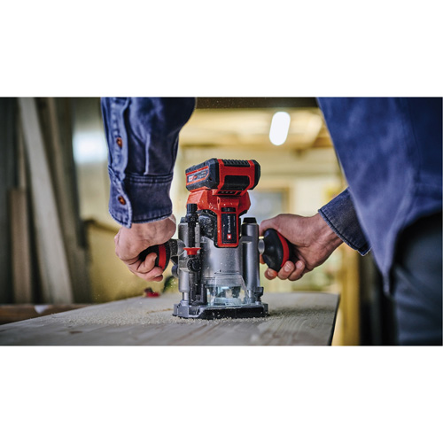 Professional Cordless Compact Router with Fixed Base & Plunge Base (Tool Only) GTA Hardware Inc