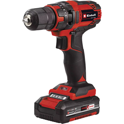Cordless Drill/Driver Kit, Lithium-Ion, 18 V, 3/8" Chuck, 310 in-lbs Torque GTA Hardware Inc