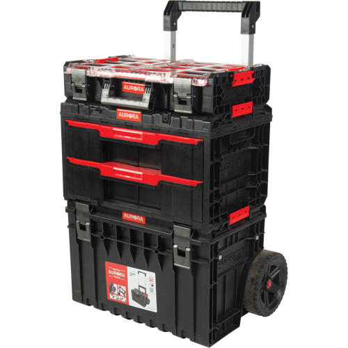 3-Piece Arx&reg; Rolling Toolbox Base Set, 25-1/5" x 19" x 42-2/5", Black GTA Hardware Inc