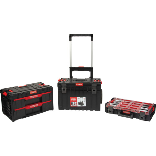 3-Piece Arx&reg; Rolling Toolbox Base Set, 25-1/5" x 19" x 42-2/5", Black GTA Hardware Inc
