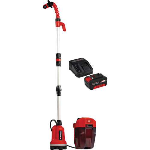 Pompe &agrave; eau propre pour baril de pluie sans fil avec batterie 4 Ah et ensemble de d&eacute;part de chargeur, 18 V, 792,5 gal./min GTA Hardware Inc