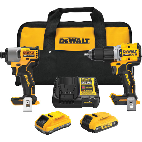 Ensemble de perceuse-visseuse sans fil et sans balais de premi&egrave;re qualit&eacute; XR, 20 V GTA Hardware Inc