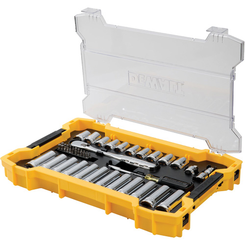 Jeu d'outils 3/8" & 1/2" pour m&eacute;canicien avec plateau & couvercle TOUGHSYSTEM 2.0 GTA Hardware Inc