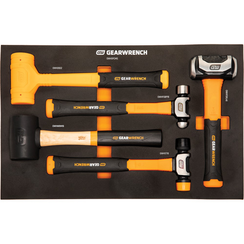 Mixed Hammer Set in Foam Storage Tray, 5 Pieces GTA Hardware Inc