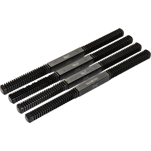 4-Piece Thread Restoring File Set, Square, 9" GTA Hardware Inc