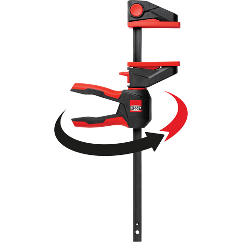 Serre-joints &agrave; g&acirc;chette pour barres &agrave; une main avec poign&eacute;e rotative &agrave; 360°, 4-1/2" (114,3 mm) GTA Hardware Inc