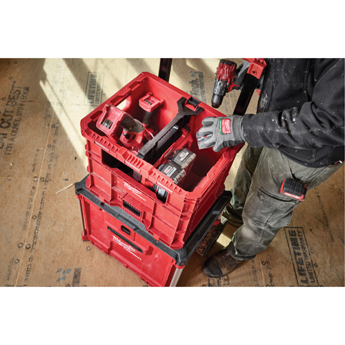 PACKOUT XL Crate, 15-3/4" x 18-5/8" x 15", Black/Red GTA Hardware Inc