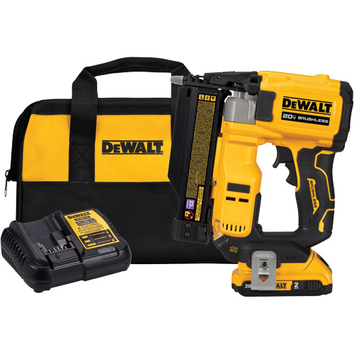 ATOMIC COMPACT SERIES Brushless Cordless 23 Ga. Pin Nailer Kit, 20 V, Lithium-Ion GTA Hardware Inc