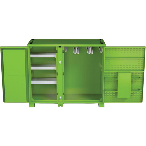Armoire de rangement d'&eacute;PI sur place, Acier, Vert lime haute visibilit&eacute; GTA Hardware Inc