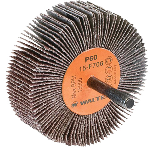 Flap Wheels-Coolcut Flap Wheels, Aluminum Oxide, 60 Grit, 3" x 1" x 1/4" GTA Hardware Inc