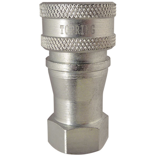 Hydraulic Quick Coupler - Steel Manual Coupler, Brass/Stainless Steel GTA Hardware Inc