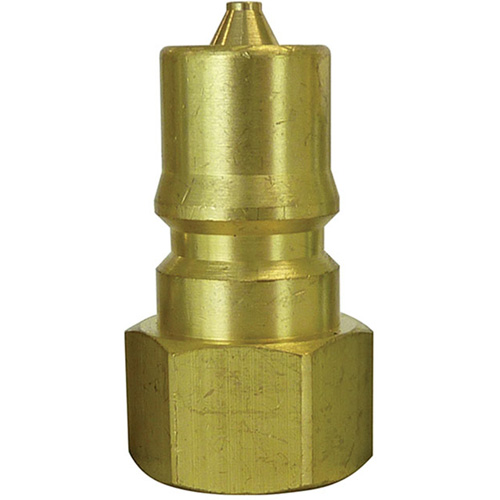Hydraulic Quick Coupler Plug, 1/2" Dia., Brass GTA Hardware Inc