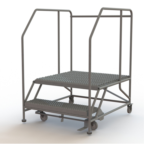 Plateforme de travail mobile, Acier, 2 Marches, 20" ha, 36" p, 36" Marche, Stri&eacute; GTA Hardware Inc