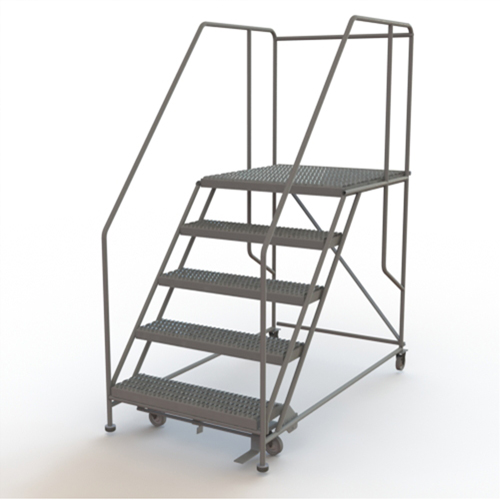 Plateforme de travail mobile, Acier, 5 Marches, 50" ha, 36" p, 36" Marche, Stri&eacute; GTA Hardware Inc