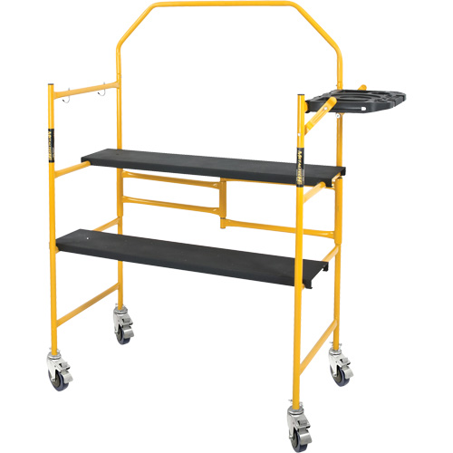 nsemble d'&eacute;chafaudage &agrave; montant de s&eacute;curit&eacute; & tablette pour outils de 4' Jobsite Series, Cadre Acier, 49-1/2" p x 57-3/4" h GTA Hardware Inc