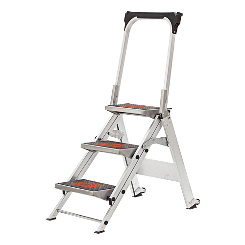 Escabeau de s&eacute;curit&eacute; a/barre & plateau, 2,2', Aluminium, Capacit&eacute; 300 lb, Type 1A GTA Hardware Inc