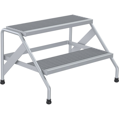 Escabeau en aluminium, 2 marche(s), 32-13/16" la x 24-9/16" lo x 20" h, Capacit&eacute; 500 lb GTA Hardware Inc