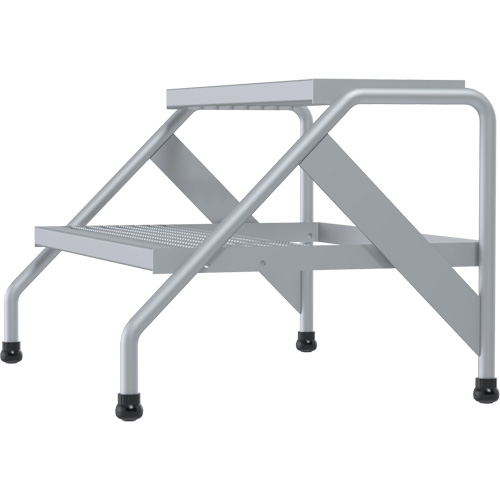 Escabeau en aluminium, 2 marche(s), 32-13/16" la x 24-9/16" lo x 20" h, Capacit&eacute; 500 lb GTA Hardware Inc